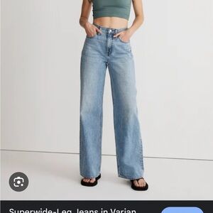 Madewell superwide leg jeans